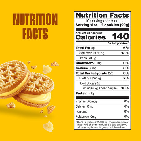 10.5 oz. Glutino Gluten Free Lemon Pie Flavored Sandwich Cookies, Gluten Free Snacks