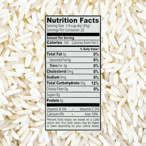 32 oz (2 LB) Golden Crown Jasmine Rice - Jar, Non-Sticky, Fluffy Aromatic Rice, Thai, Indian, & Fragrant Flavored