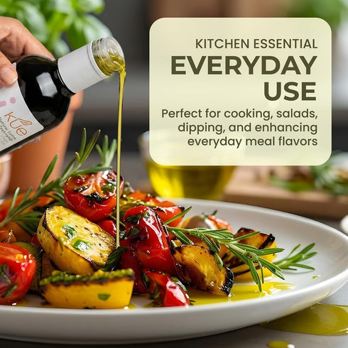 8.45 oz 14kg 0.2% (250 ml) Kue Kids Extra Virgin Olive Oil, fl - Cold Pressed Early Harvest EVOO, High Polyphenol Olive