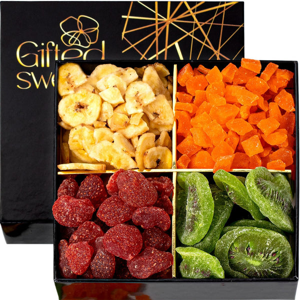 Dried Fruit Gift Basket - 4 Variety Assortment - Gourmet Dried Fruit,