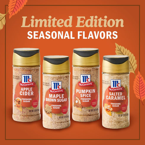 Pack, Set, 14.17 oz McCormick Finishing Sugar Variety Gift Limited Edition, Includes Seasonal Fall Flavors Like Apple