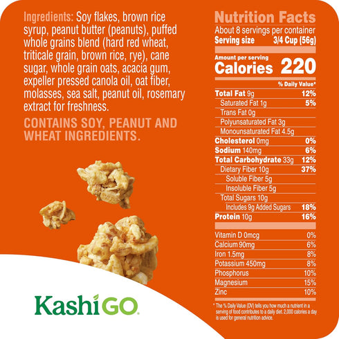 10g 10g Pack (3 Kashi GO Protein Cereal, Protein, Fiber, Variety Boxes)