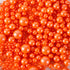 Kasvan Orange Pearl Sugar Sprinkles - Edible Candy Pearls 130g/4.58 Oz, Mix Size, Baking Cake Decorations, Ice Cream Toppings and Cookie Decorating, Wedding Party Chirstmas Supplies