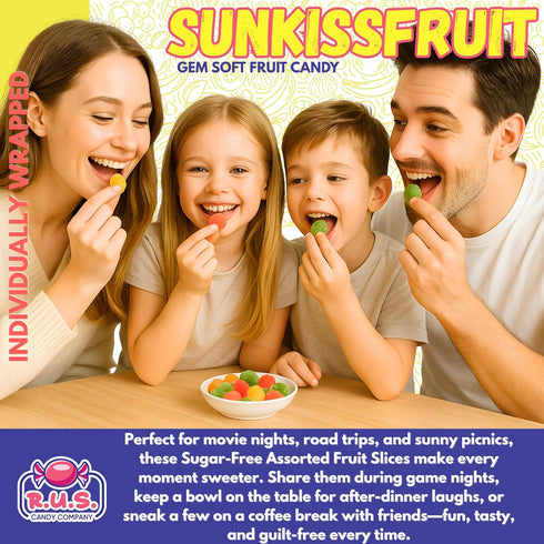 2 (2 SunkissFruit Gems, Pound Bulk Bag, Fruit Gems, Soft Candy Individually Wrapped Pound)