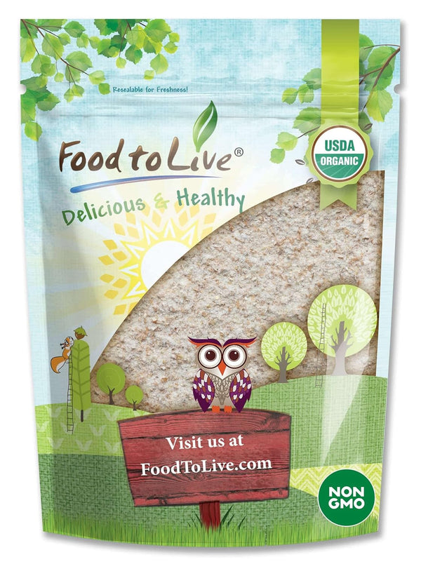 Food to Live Organic Whole Wheat Bread Flour, 4 Pounds Whole Grain,