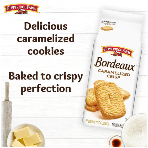 6.75 Oz Pepperidge Farm Bordeaux Caramelized Crisp Cookies, Bag