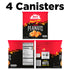 16 oz (4 Pack) Nut Harvest, Flamin' Hot Peanuts, Canisters