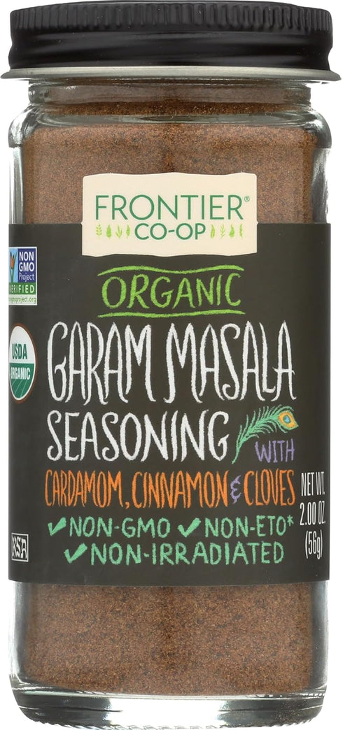 Frontier Co-op Organic Garam Masala, 2 Ounce Bottle, Northern Indian Spice Blend,