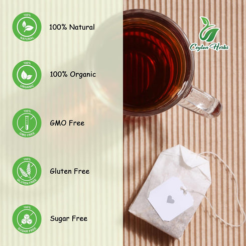 Generic 100% Kalanchoe Pinnata Leaves Tea Bags Pure Dried Leaves, Herbal Tea Bags for Daily Brewing