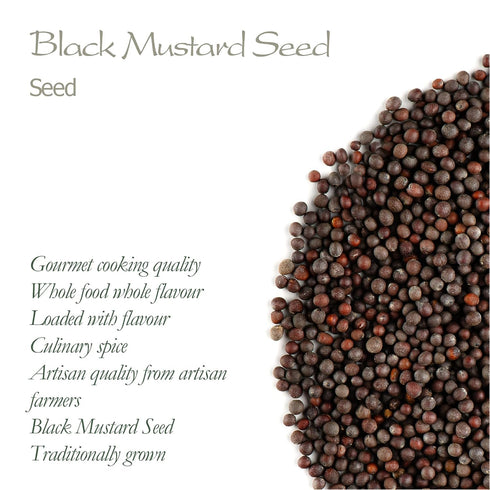 Black Mustard Seeds Whole Organic - Brown Mustard Seed Spicy Ingriedient - Dark Mastard Seed - Black Mustard Seeds