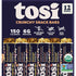 Tosi Cashew Coconut and Dark Chocolate Peanut Protein Bars Combo, Plant Based