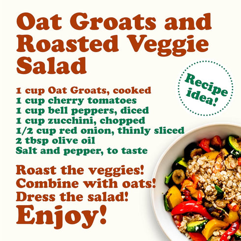 1 100% Food to Live Organic Oat Groats, Pound Whole Grain, Non-GMO Seeds, Kosher, Raw, Non-Irradiated, Vegan, Bulk, Low