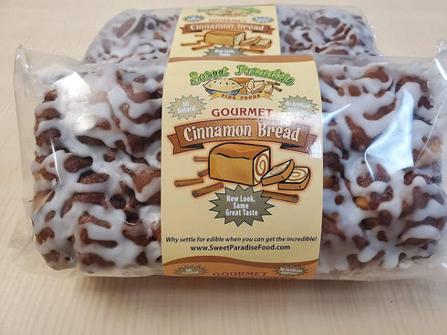 Sweet Paradise Fine Foods 20 (Pack 2)) Gourmet Cinnamon Bread | All Natural, Sweet, Delicious, Moist, Unsliced, Freezer