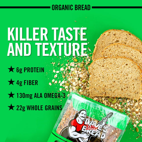 21 27 oz Dave's Killer Bread Whole Grains and Seeds, Whole Grain Organic Bread, Loaf