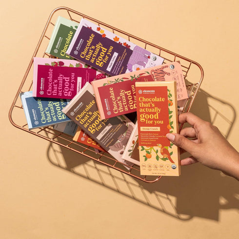1 Pack Elements Truffles Orange Crunch w/Quinoa & Turmeric - Heavy Metal Tested - Dairy Free Chocolate Bar - Paleo