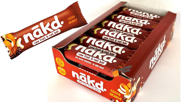 AmazValue Global Nakd Bars, Cocoa Orange Raw Fruit and Nuts, Gluten Free, Dairy Free,