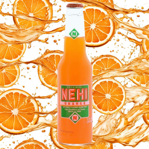 Generic 12 oz (12 Pack) Nehi Orange Soda | Real Cane Sugar | Caffeine Free | Throwback Retro Bottle | Glass Bottles