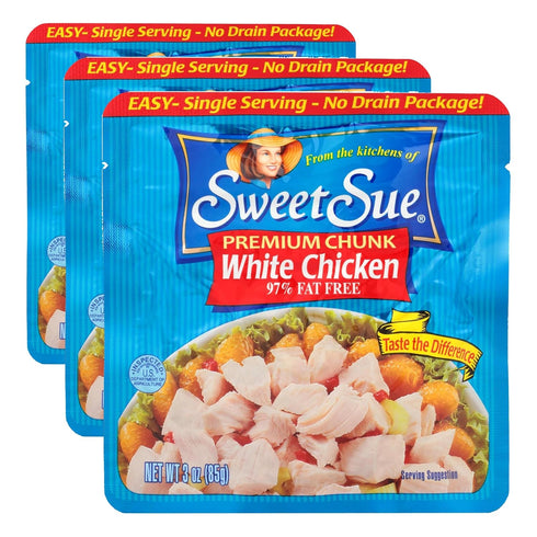 Sweet Sue Premium Chicken Breast, 3 Ounce - 20g Protein per Serving,