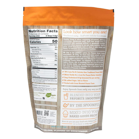 2lb 5g swiig PB Lite - Low-Calorie, Protein, No Added Sugar - Mix in Protein Shakes and Smoothies - Low Carb - Made