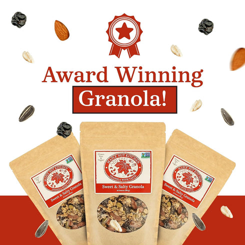 3 Pack Maple Nut Kitchen Sweet & Salty Granola | Gluten-Free Granola with Maple-Roasted Almonds, Dark Chocolate