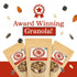 3 Pack Maple Nut Kitchen Sweet & Salty Granola | Gluten-Free Granola with Maple-Roasted Almonds, Dark Chocolate