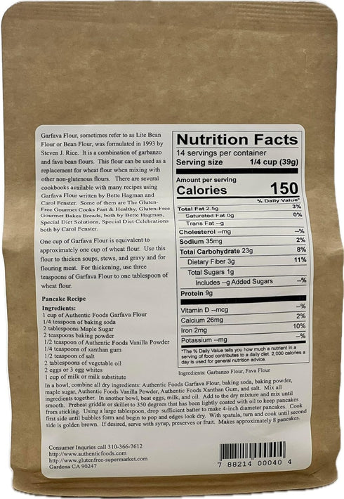 Authentic Foods Garfava Flour by - Premium Quality for All Your Baking Needs