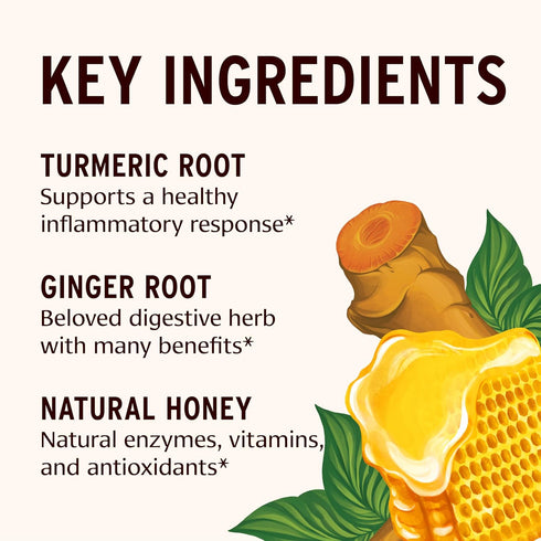 8.25 oz Banyan Botanicals Turmeric Honey with Turmeric and Ginger Delicious Superfood Herbal Honey for Adults & Kids