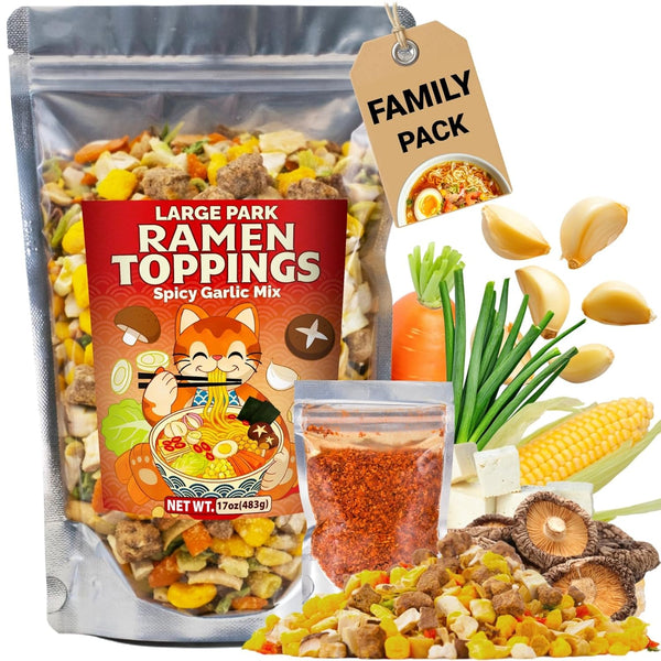 Nahasahr 17oz Dried Ramen Toppings Bulk Pack - 11 Ingredients Dehydrated Vegetable Mix