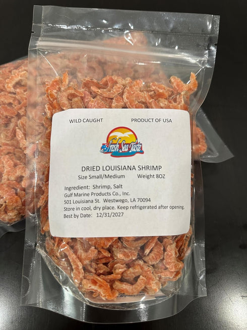 Generic Fresh Sea Taste Small/Medium Dried Louisiana Gulf Wild Caught Shrimp - 8oz