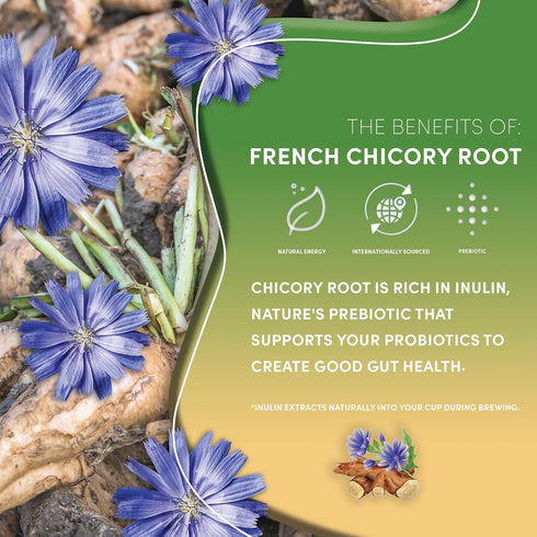 Teeccino French Roast Herbal Tea, 25 Tea Bags, Rich & Roasted, Caffeine Free & Prebiotic