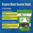 2 lb, 32 oz Kevala Organic Raw Black Sesame Seeds (Unhulled) - Great in Cooking and Baking for Many of Dishes