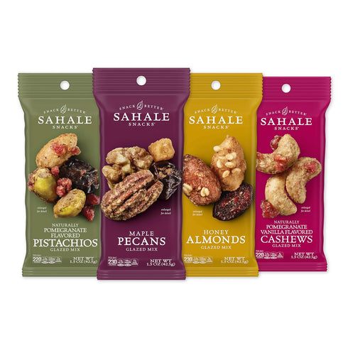 Sahale Snacks Glazed Mix Nut Blend Variety Pack, 1.5 Oz Grab &