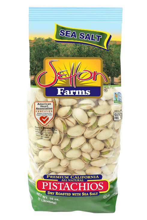 Setton Farms Dry Roasted and Salted Pistachios, Premium California In Shell Pistachios,