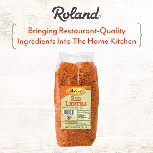 35.3 Pack 2 Roland Foods Dried Split Red Lentils, Ounce Bag