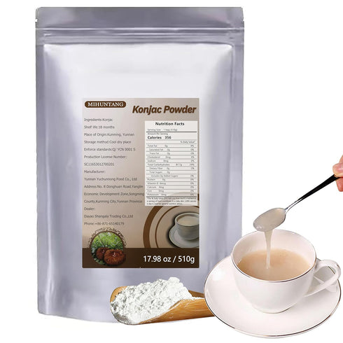 MIHUNTANG Konjac flour 17.63oz Meal substitute Rough grains for catering Instant food 500g