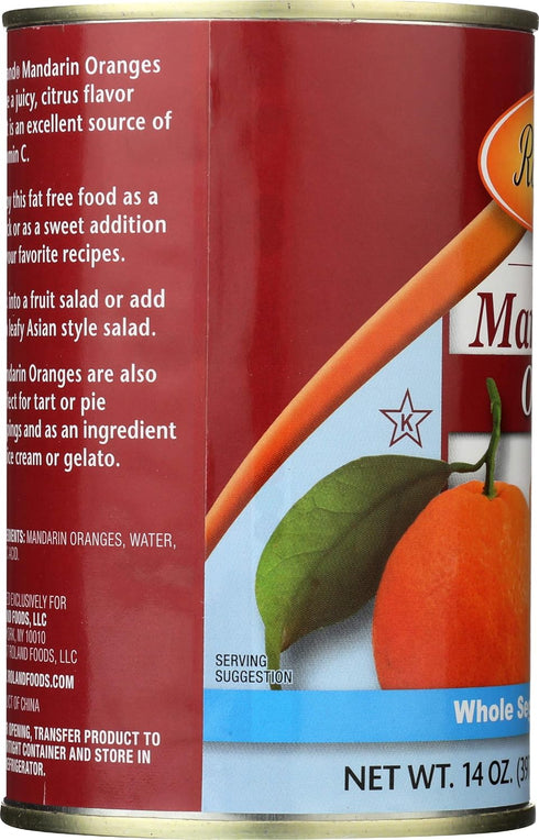 14 Pack 1 Roland Foods Fancy Whole Mandarin Orange Segments in Water, Ounce Can
