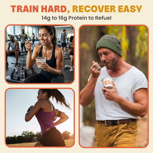 Pack 12 Pack 1416g Beef Cakes Protein Breakfast Variety Instant Protein Pancakes and Oatmeal Cups Protein, Beef