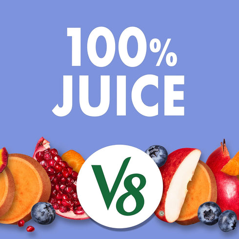 V8 100% 46 oz (6 Pack) Pomegranate Blueberry Fruit and Vegetable Juice, fl Bottle