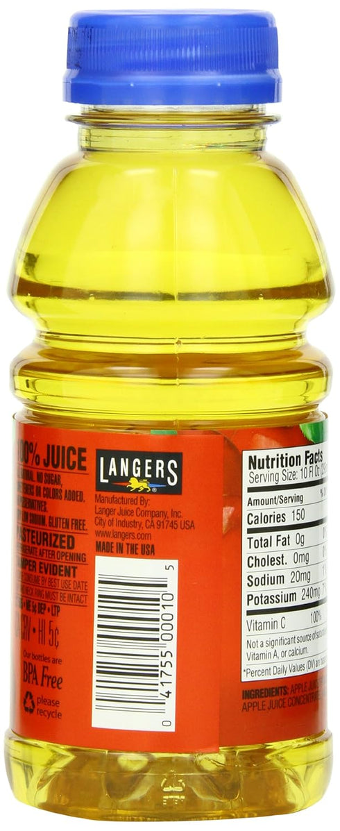 100% 10 Oz (Pack 12) Langers Juice, Apple, Fl
