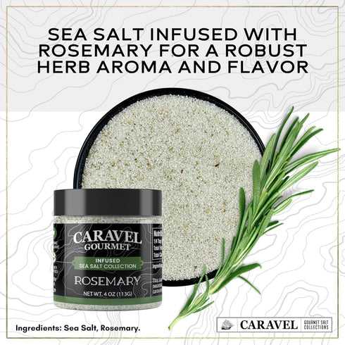 Pack, 4 oz 3-Pack, Autumn Collection Gourmet Sea Salts - Seasoning Salt Gift Rosemary, Porcini and Lavender Sea Salt