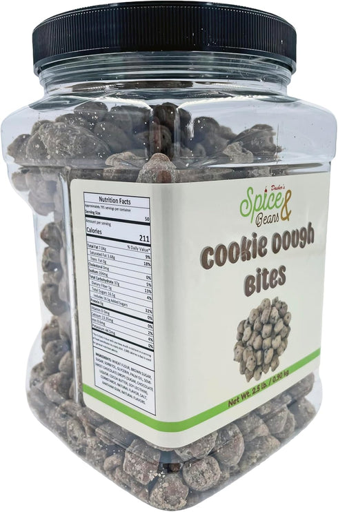 2.5 lbs. Cookie Dough Bites | Ice Cream Topping & Dessert Decoration | By Dasher's Spice & Beans |