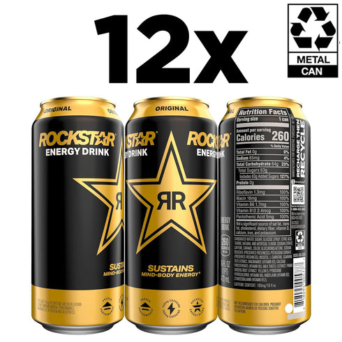 16oz 12pk Rockstar Original Energy