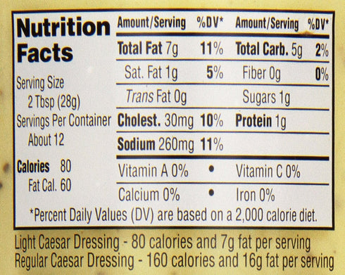 12 oz Cardini's Lite Caesar Dressing