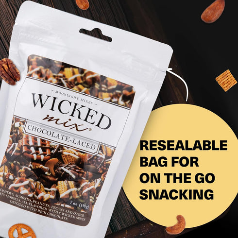 Packs 3 Pack) Wicked Mix Snack Mix with Mixed Nuts, Sweet and Salty Trail Mix Snack with Almonds, Cashews, Pretzels