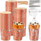 Potchen 50 Sets 12oz Fall Panettone Paper Mold Sets Disposable Autumn Paper