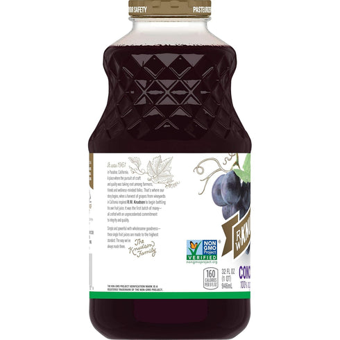 R.W. Knudsen 32 (Packaging (Pack 5) Organic Just Concord Grape Juice, Ounces May Vary)
