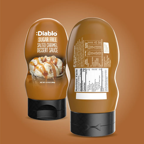 Diablo Salted Caramel Dessert Sauce, 360g - Sugar Free, Gluten Free, Diabetic Friendly