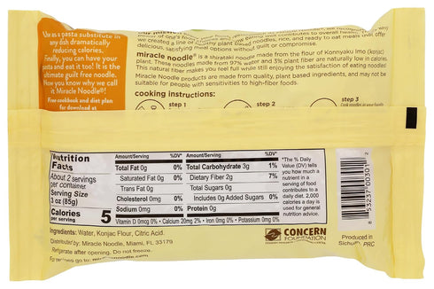 7 Miracle Noodle, Fettuccini Shiratake, Ounce
