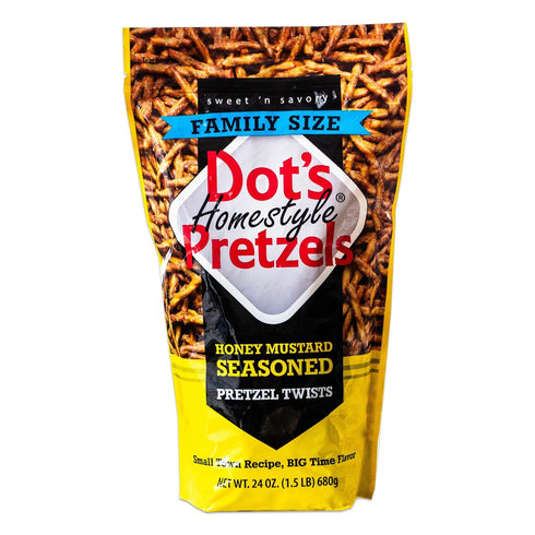 Dot's Honey Mustard Seasoned Pretzel Twist - Sweet and Tangy Mustard Honey