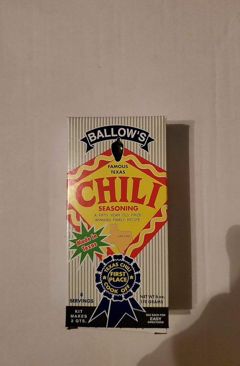 Ballow's Famous Texas Chili Seasoning 1 Pack